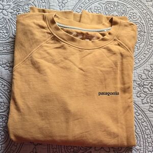 Patagonia Mens P-6 Logo Organic Crew Sweatshirt Size XXL Cosmic Gold Color